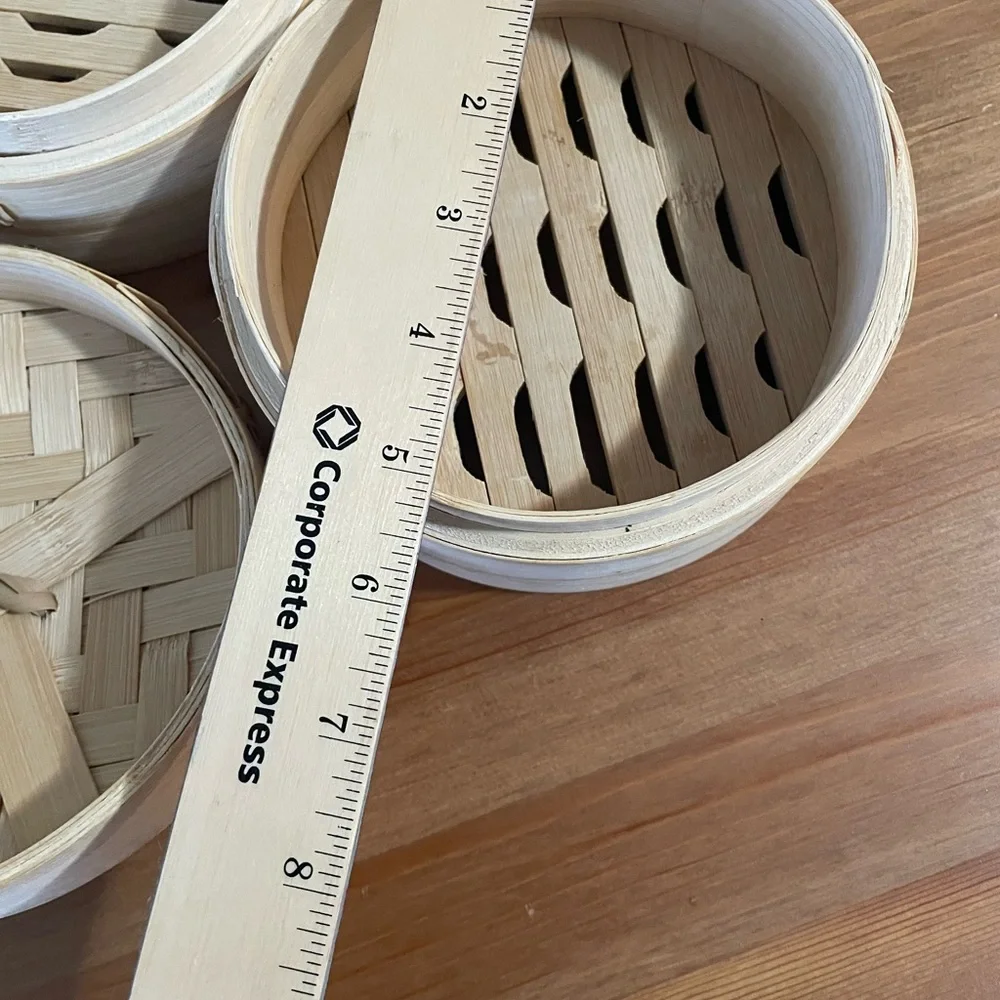 Decorative Cute‎ Mini 2 layer Bamboo Steamers With Lids